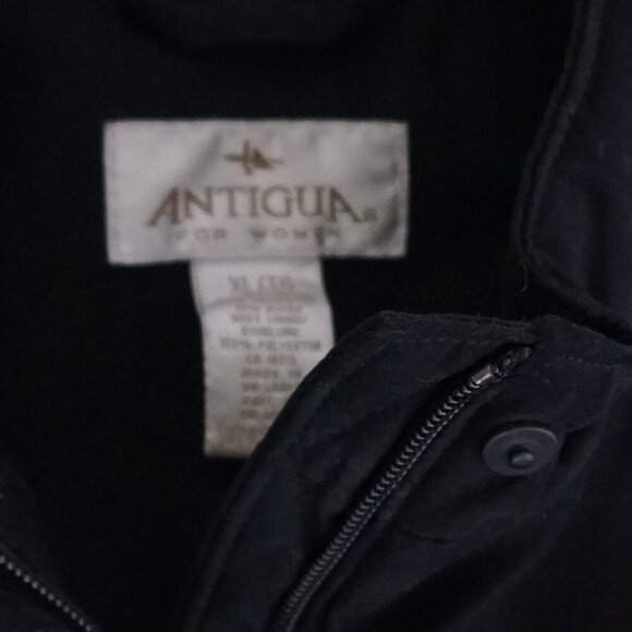 Vintage 90s Antigua Black Goderich Sunset Golf Club Zip Up Windbreaker Jacket XL - Picture 10 of 10